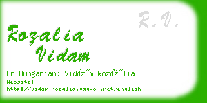 rozalia vidam business card